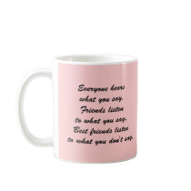 Best friends listen coffee mugs