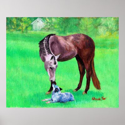 Best Friends Quarter Horse Australian Cattle Dog by OldeTimeMercantile