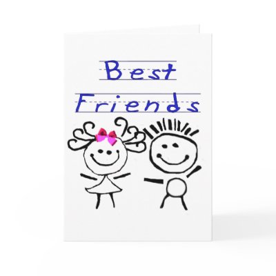 Best friends stick figure by queen_vintage