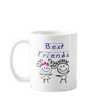 Best friends stick figure coffee mugs