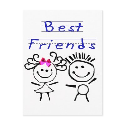 Best friends stick figure by queen_vintage
