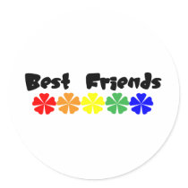 Best Friends Round Sticker