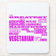 Best Girls Vegetarians : Pink Greatest Vegetarian Mouse Pads