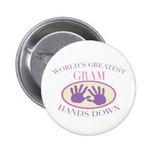 Best Gram Hands Down T-shirt Pin