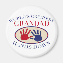 Best    Grandad Hands Down Fridge Magnets