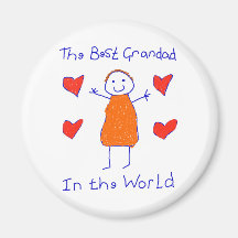 Best Grandad In The World Fridge Magnet