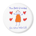 Best Grandad In The World Fridge Magnet