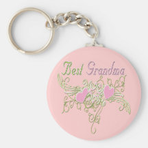 Best Grandma Swirling Hearts Keychain