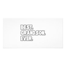 Best Grandson Ever Customized Photo Card