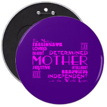 Best & Greastest Mothers & Moms : Qualities Button