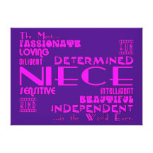 Best & Greastest Nieces Birthdays : Qualities Stretched Canvas Prints