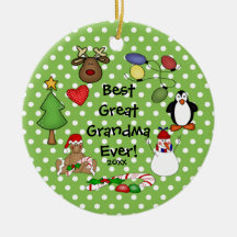 Best Great Grandma Ever Christmas Ornament