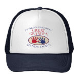 Best Great Grandpa Hands Down Trucker Hats