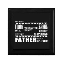 Best & Greatest Fathers & Dads Qualities of a Man Trinket Boxes