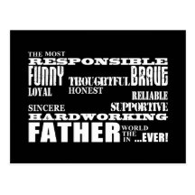 Best & Greatest Fathers & Dads Qualities of a Man Postcards
