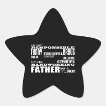 Best & Greatest Fathers & Dads Qualities of a Man Sticker