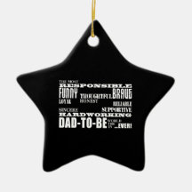 Best Greatest Future Fathers Dads to Be Qualities Christmas Ornaments