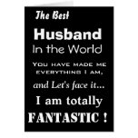 Best Husband in the World Funny Greeting Card