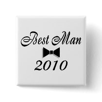 Best Man 2010 Bow Tie Pinback Buttons