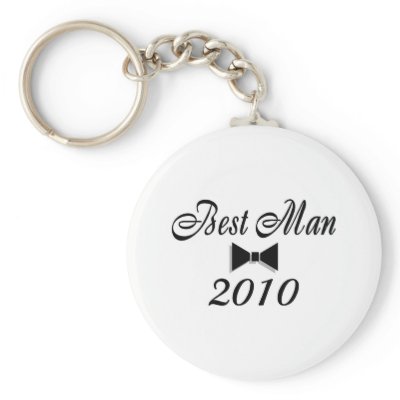 Best Man 2010 (Bowtie) Keychain by CelebrationZazzle