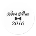 Best Man 2010 Round Sticker