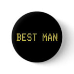 Best Man. Black & Gold Colour.  Las Vegas Wedding Pin