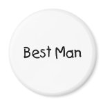 Best Man (Blk) Refrigerator Magnets