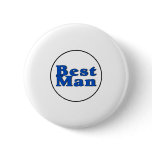Best Man (Blue) Button