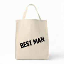 Best Man Bold Black Canvas Bag
