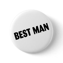 Best Man Bold Black Buttons