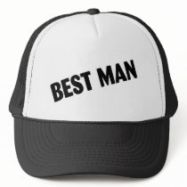 Best Man Bold Black Mesh Hat
