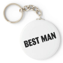 Best Man Bold Black Key Chains