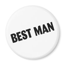 Best Man Bold Black Magnets