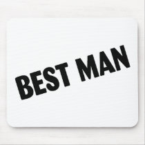 Best Man Bold Black Mouse Pads