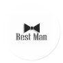 Best Man (Bow Tie 2) Round Stickers