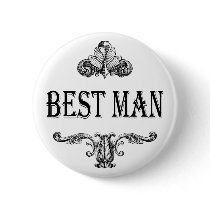 best man button customisable with own colour