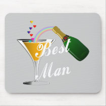 Best Man Champagne Toast mousepads