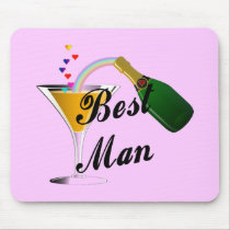 Best Man Champagne Toast mousepads