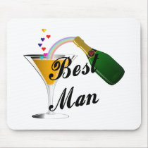 Best Man Champagne Toast mousepads