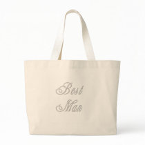 Best Man Classy Greys Canvas Bags
