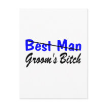 Best Man Grooms Bitch Post Cards