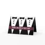 BEST MAN Thank You - Three Tuxedos - Customisable
