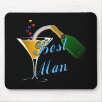 Best Man Toast Blue mousepads