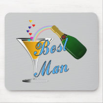 Best Man Toast Blue mousepads