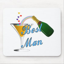 Best Man Toast Blue mousepads