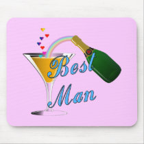Best Man Toast Blue mousepads