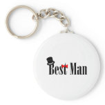 Best Man Top Hat Key Chain