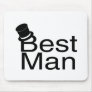 Best Man Top Hat Mouse Pad