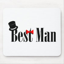 Best Man Top Hat Mouse Pad