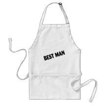 Best Man Wedding Black Apron